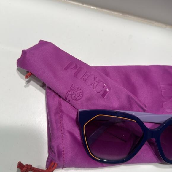 Emilio Pucci 59mm Geometric Sunglasses Purple - Picture 12 of 14